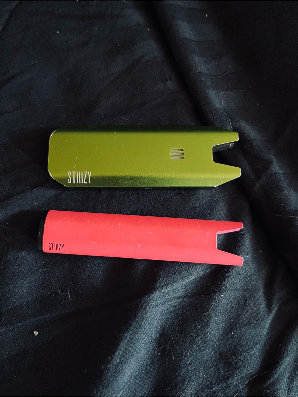 Olive Green and Coral Red Battery Covers - 2 Pack